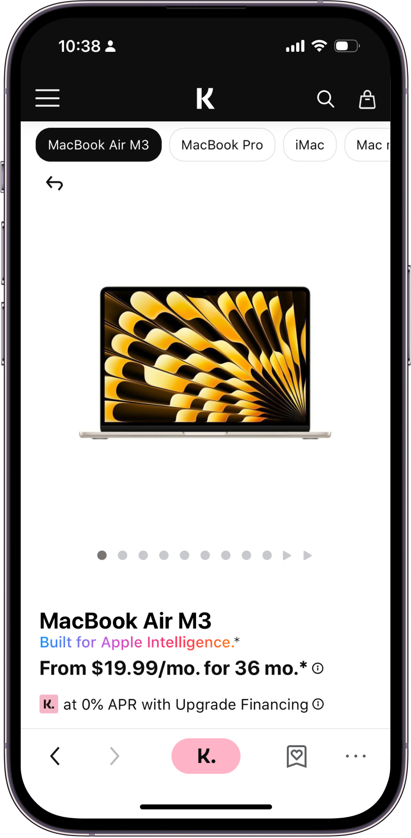 MacBook Air M3 product detail page